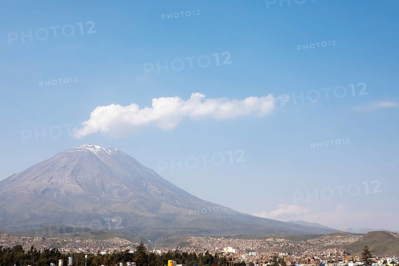 Misti Volcano and Arequipa, Arequipa Province, Peru, South America