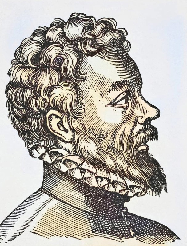 Etienne Jodelle, Seigneur de Limodin, 1532-1573, French playwright and poet. From Science and Literature in The Middle Ages by Paul Lacroix, published in London 1878, Historical, digitally restored reproduction from a 19th century original, Record date not stated