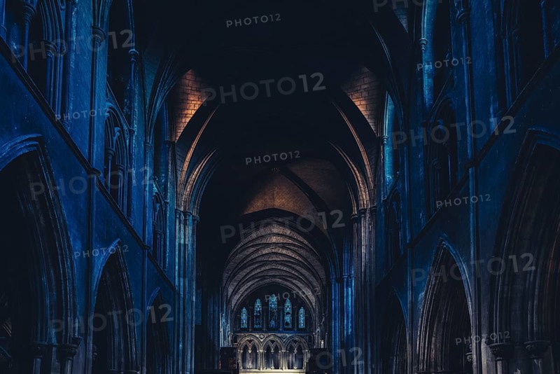 St patrick cathedral in Dublin at Christmas time in Ireland
