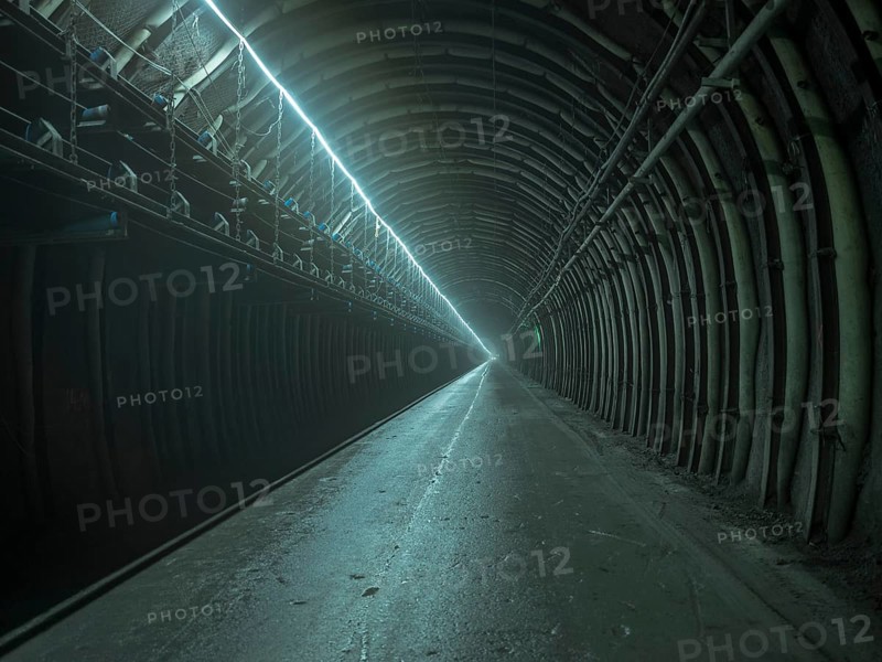 Tunnel section in construction lot H41 in the Sill Gorge, Brenner Base Tunnel, Tyrol, Austria, Europe