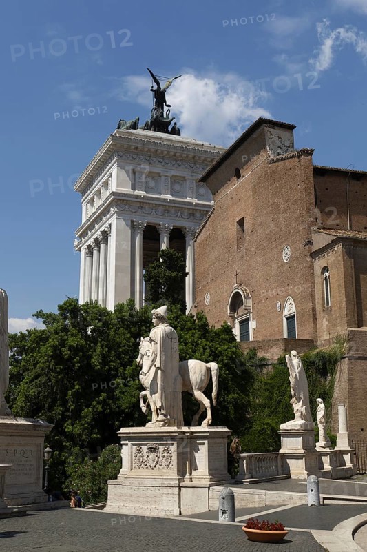 View from the Capitol, Capitoline Hill to the Monumento Nazionale a Vittorio Emanuele II, National Monument to Victor Emmanuel II, Rome, Italy, Europe