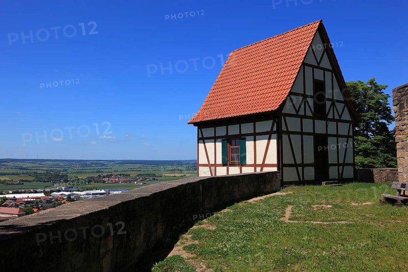 Guard tower on the castle ruins on the Schlossberg, Königsberg in Bavaria, Königsberg i.Bay, town in the district of Haßberge, Lower Franconia, Bavaria, Germany, Europe