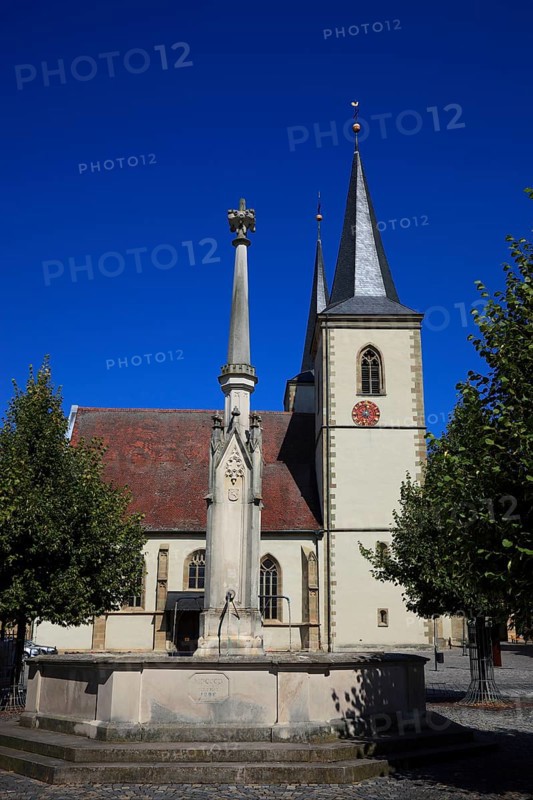 Parish church, Hassfurt, Hassberge district, Lower Franconia, Bavaria, Germany, Europe
