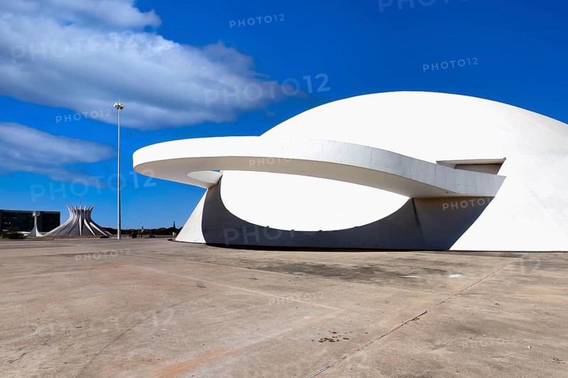 National Museum Honestino Guimaraes, designed by Oscar Niemeyer, World Heritage Site, Brasilia, Federal district, Brazil, South America