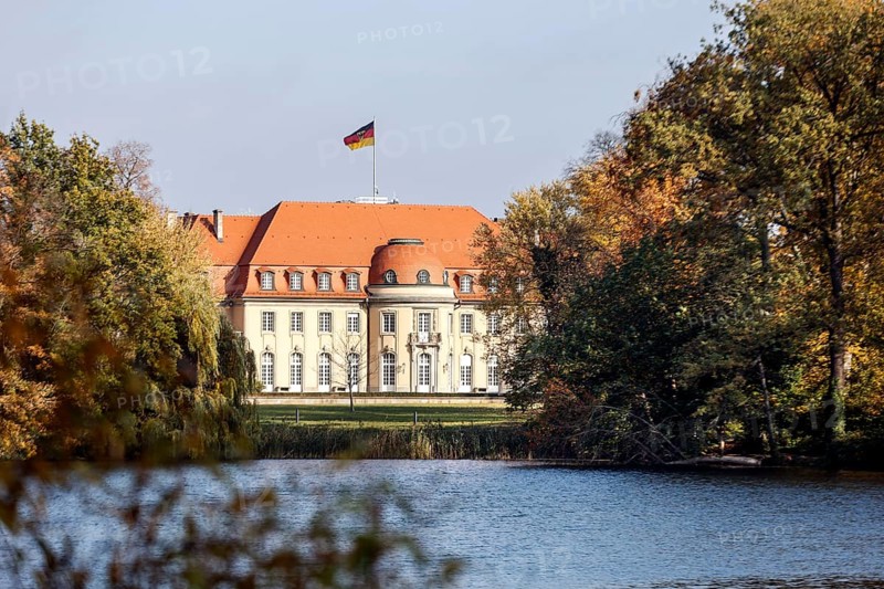 Borsig Villa Reiherwerder on Lake Tegler, built by the Borsig family of entrepreneurs. Today, the site is home to the Foreign Service Academy of the Federal Foreign Office. The villa itself is used as a guest house of the Federal Foreign Office, Berlin, 27.10.2024., Berlin, Berlin, Germany, Europe