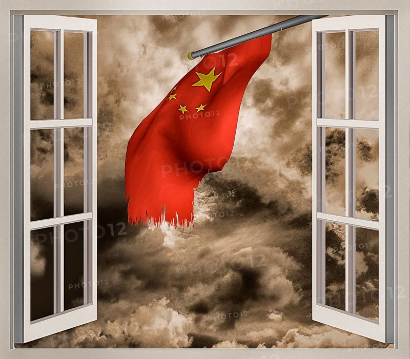 Symbolic image, fragile alliances, China threat against USA-EU-Japan, Western value system, world stock markets, protectionism, communism, freedom, dictatorship, human rights, open trade, economic systems, directional decision, democracy, liberal society