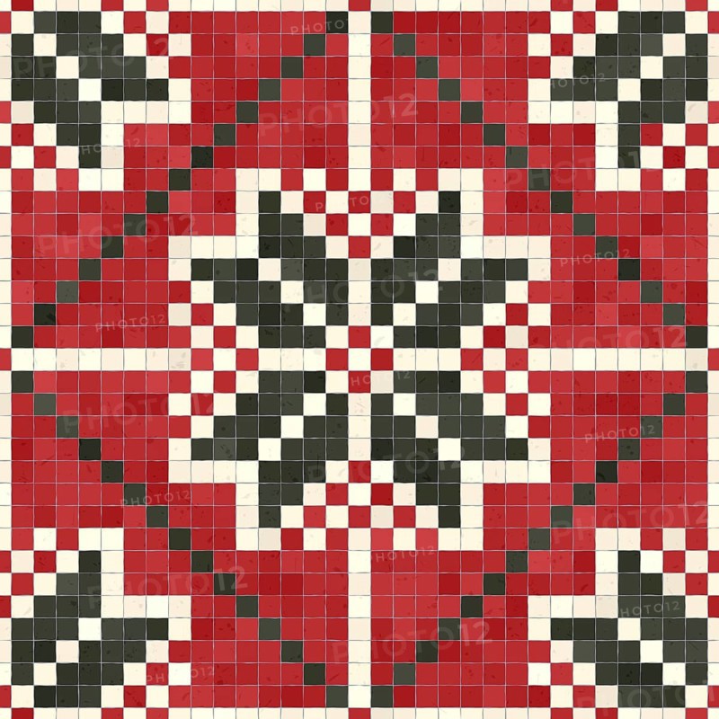 Mosaic tiles background, seamless vector pattern