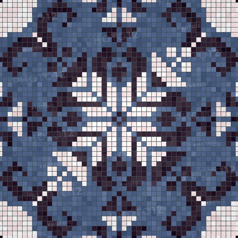 Mosaic tiles background, seamless vector pattern