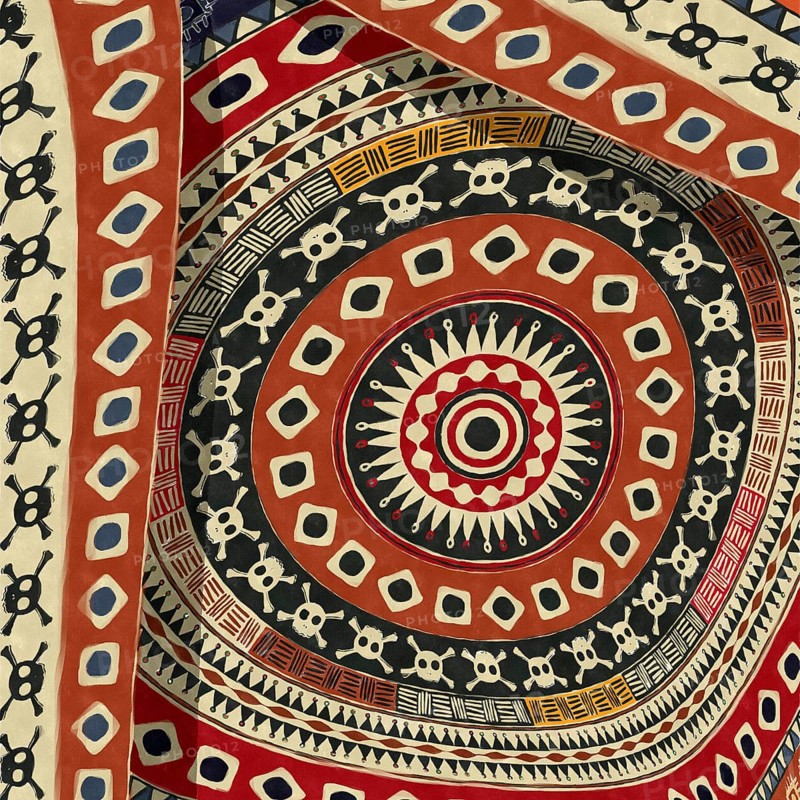 Ethnic art tribal style background. Texture art graphic print design, wallpaper.