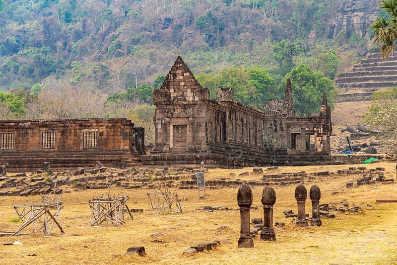 Wat Phu mountain temple, Champasak province, Laos, Asia