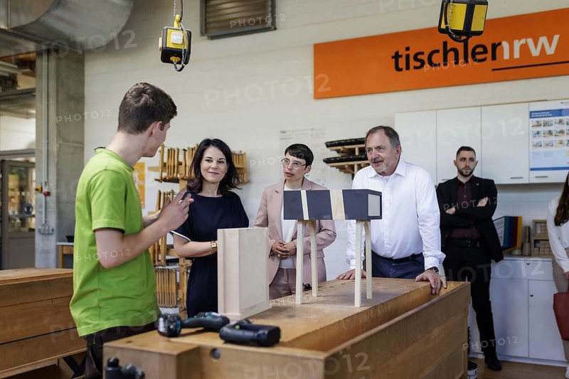 Annalena Bärbock (Alliance 90/The Greens), Federal Foreign Minister, photographed during a visit to the training centre for skilled trades of the Ruhr District Crafts Association during the Foreign Minister's trip to Germany in Bochum, 29.07.2024