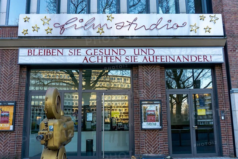 Closed cinema, film studio, invitation, stay healthy, effects of the corona crisis in Germany, Essen