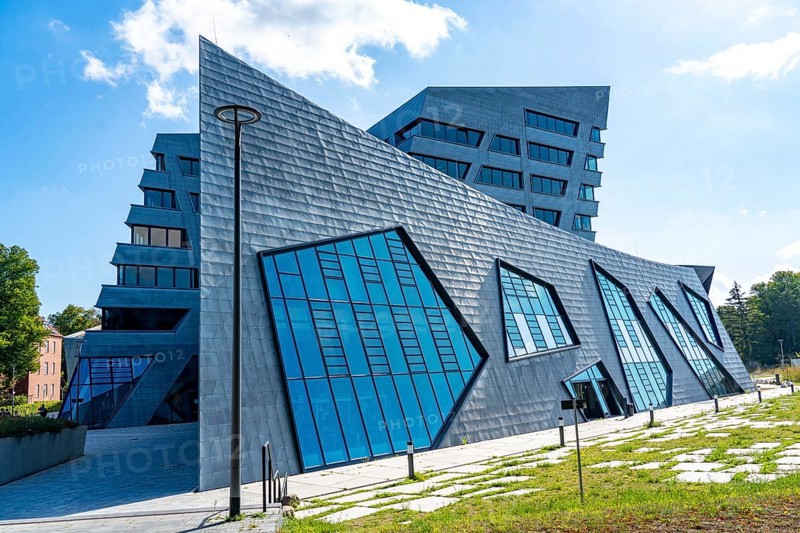 The Leuphana University of Lüneburg, central building, designed by Daniel Libeskind, Lower Saxony, Germany, Europe