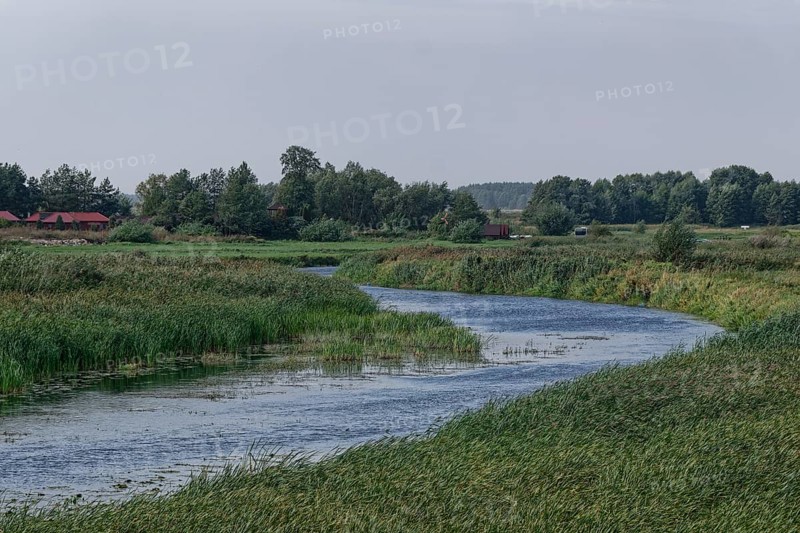 The Biebrza River in the Biebrza National Park in northern Poland. Goniadz, Podlasie, Poland, Europe