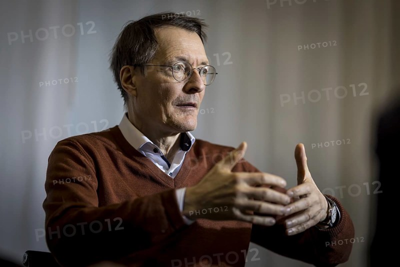 Karl Lauterbach (SPD), Federal Minister of Health, recorded during an interview at the Federal Ministry of Health