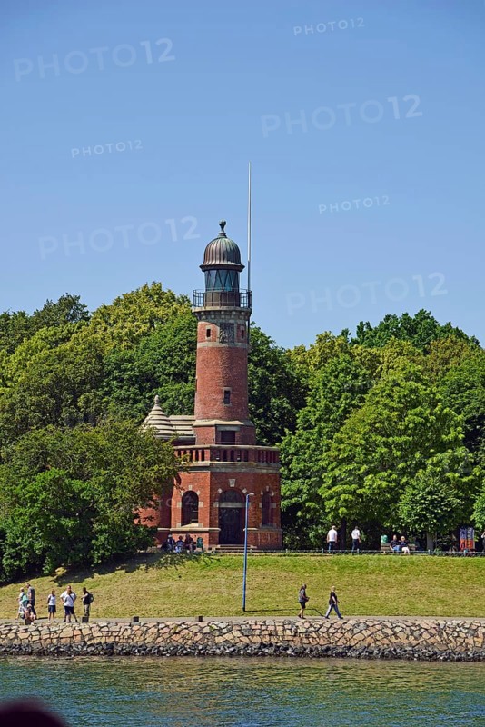 Europe, Germany, Schleswig Holstein, Kiel, Kiel Fjord, Baltic Sea, lighthouse Holtenau, entrance Kiel Canal, inaugurated on 21 June 1895, Europe