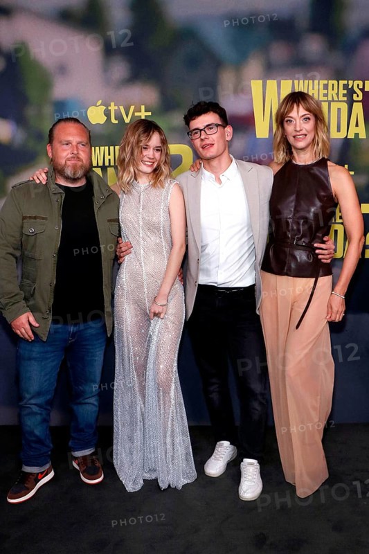 Axel Stein, Lea Drinda, Leo Simon and Heike Makatsch at the Berlin premiere of Where's Wanda at the Delphi Filmpalast in Berlin on 24 September 2024
