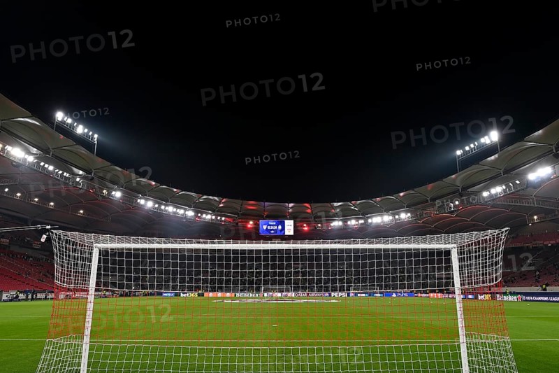 Overview, Tor tor, Tor tor, Scoreboard, Floodlight, Champions League, MHPArena, MHP Arena Stuttgart, Baden-Württemberg, Germany, Europe