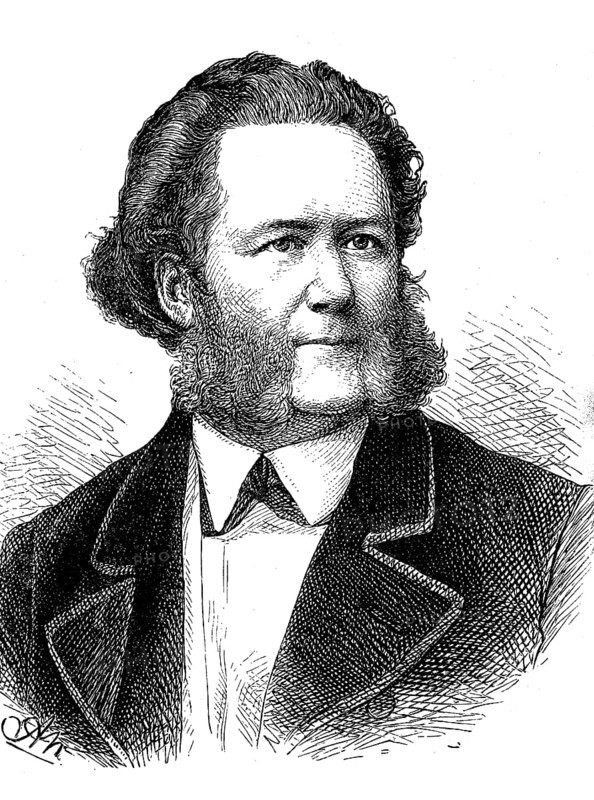 Henrik Johan Ibsen (born 20 March 1828, died 23 May 1906) was a Norwegian playwright and lyricist, Historical, digital reproduction of an original 19th century work
