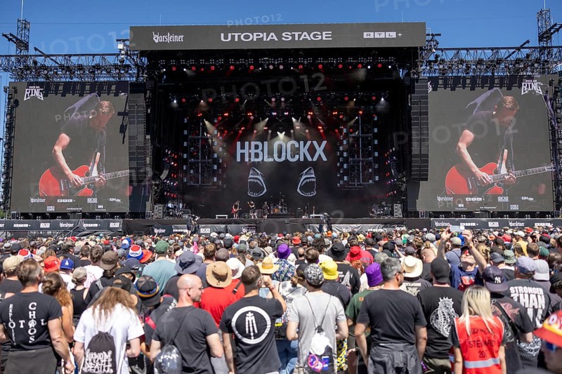 Adenau, Germany, 9 June 2024: H-Blockx play at Rock am Ring. The festival takes place at the Nürburgring race track near the town of Adenau from 7 to 9 June 2024, Europe