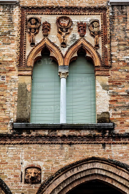 Palaces on the old town streets, medieval old town, Portogruaro, Veneto, Friuli, Italy, Portogruaro, Veneto, Italy, Europe