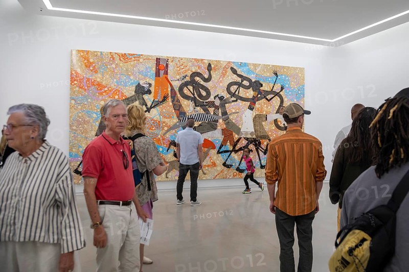Detroit, Michigan, The opening of the new Shepherd art gallery, a project of the Library Street Collective. A large work by Charles McGee attracted visitors. The gallery is housed in the old Good Shepherd church, which closed in 2016. The surrounding grounds include a sculpture garden and a Tony Hawk skatepark