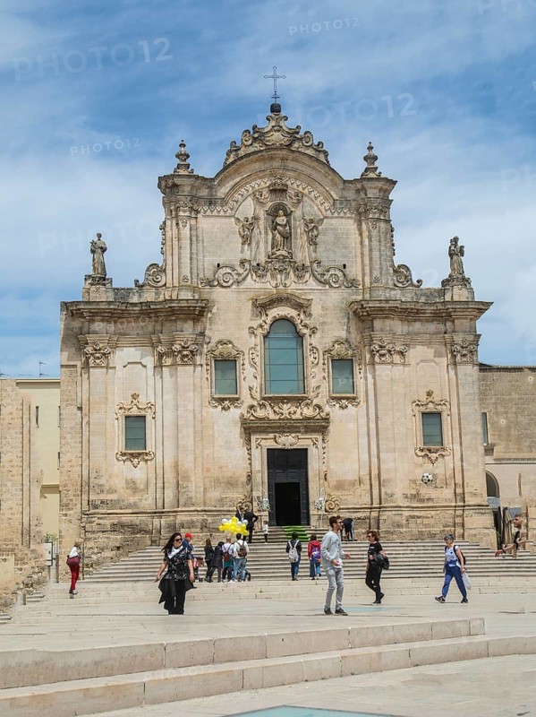 Church of San Francesco dAssisi in the historic city centre of Matera, Matera, capital in Basilicata, Southern Italy, Italy, Europe