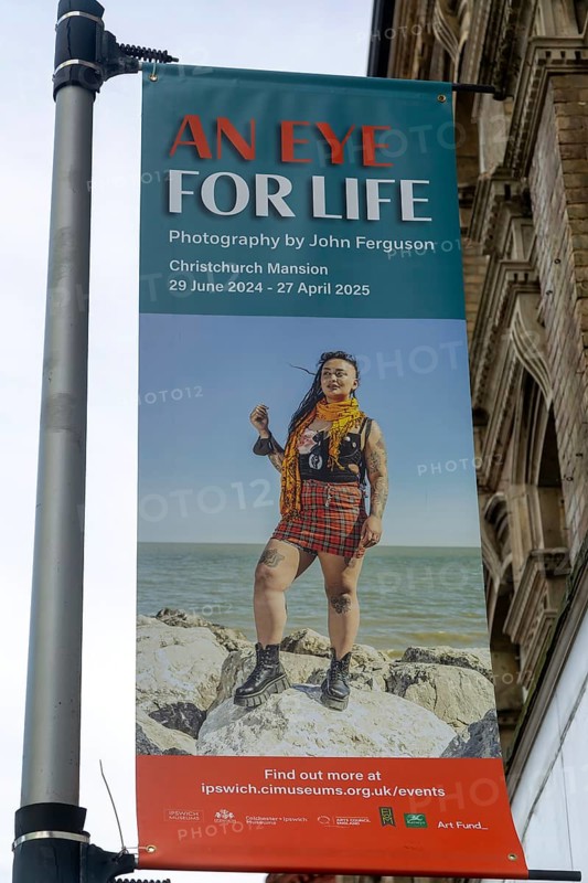 Poster advertising photography exhibition An Eye For Life by John Ferguson, Ipswich, Suffolk, England, UK
