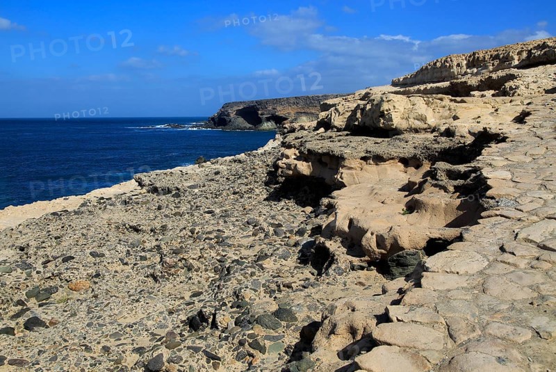 Interesting geological rock formations at Ajuy, Fuerteventura, Canary Islands, Spain, Europe