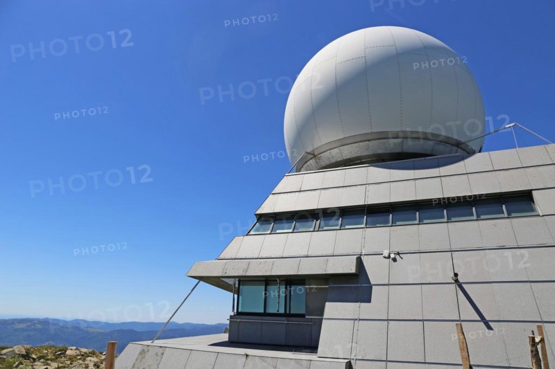Radar station on the summit of the Grand Ballon, at 1, 424 metres the highest peak in the Vosges (Alsace, France)