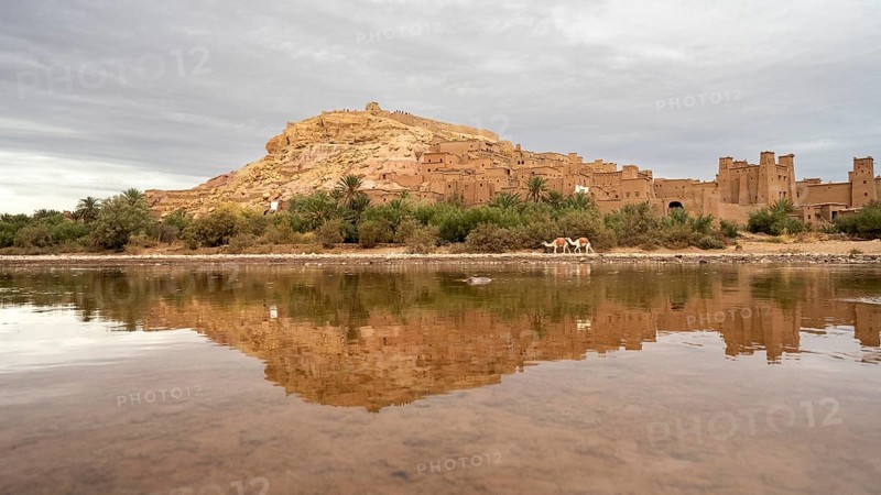 Old fortress (ksar) made of clay, Kasbah Ait Ben Haddou, UNESCO World Heritage Site, High Atlas, Ouarzazate, Souss-Massa-Draâ, Morocco, Africa