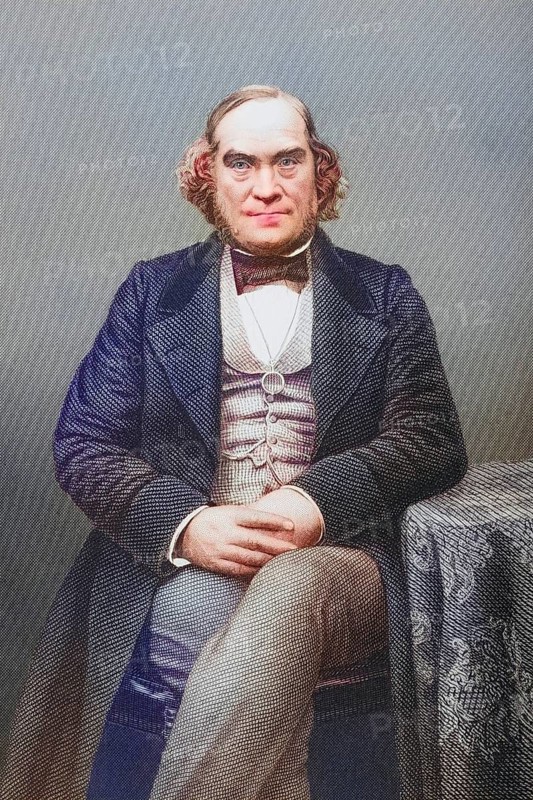 James Wilson, 1805-1860, British politician, statesman, statistician and Chancellor of the Exchequer. Painted by DJPound after a photograph by Davy. From the book The Drawing-Room of Eminent Personages, Volume 2, published in London 1860, digitally restored reproduction from a 19th century original, record date not stated