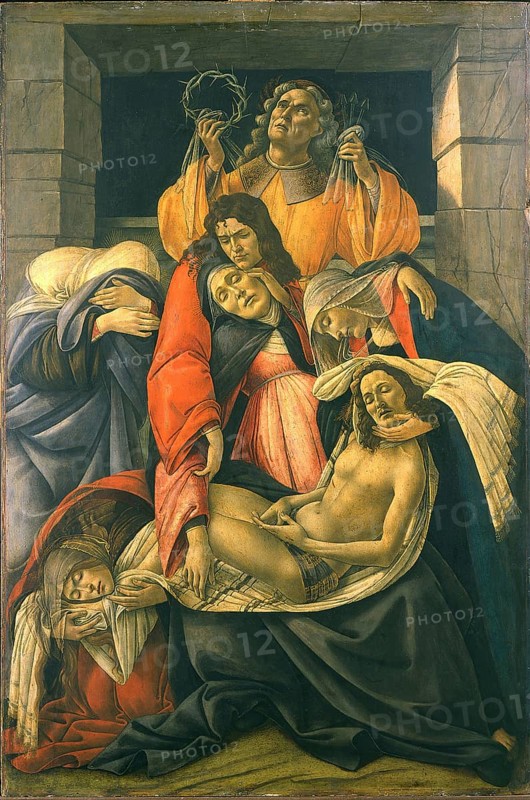 Die Beweinung des toten Christus (1495, 1500), The Lamentation over the Dead Christ, Painting by Sandro Botticelli (1 March 1445, 1510), one of the most important Italian painters and draughtsmen of the early Renaissance, Historic, digitally restored reproduction from an original, Record date not stated