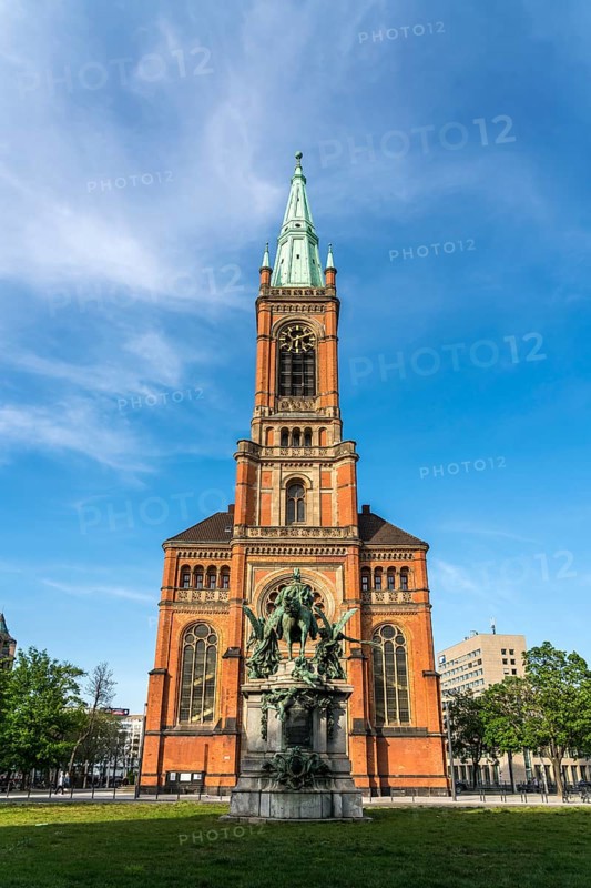 The Protestant St John's Church on Martin-Luther-Platz, state capital Düsseldorf, North Rhine-Westphalia, Germany, Europe