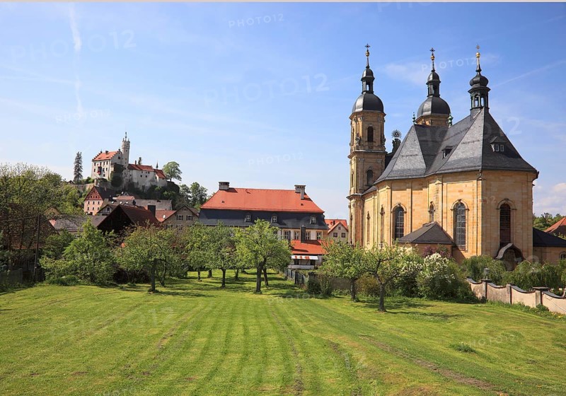 Pilgrimage basilica of the Holy Trinity of the Franciscan monastery in Gößweinstein, district of Forchheim, Upper Franconia, Bavaria, Germany, Europe