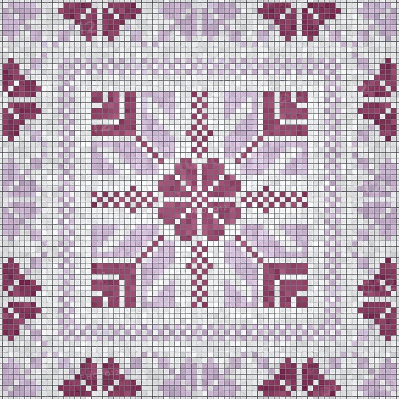 Mosaic tiles background, seamless vector pattern