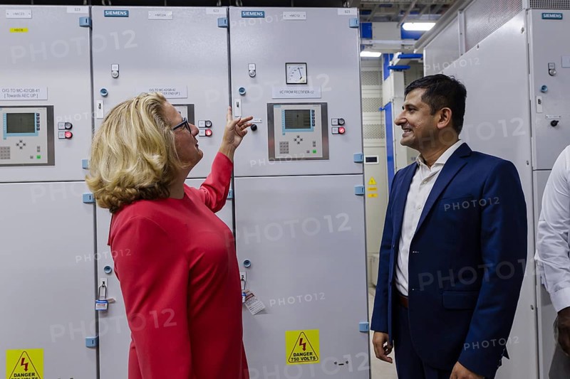Svenja Schulze (SPD), Federal Minister for Economic Cooperation and Development, visits a metro station and the technology room with explanations from Siemens India in Ahmedabad, 15/09/2024
