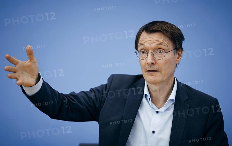 Karl Lauterbach (SPD), Federal Minister of Health, recorded during a press conference on the Healthy Heart Act at the Federal Press Conference in Berlin, 28 August 2024