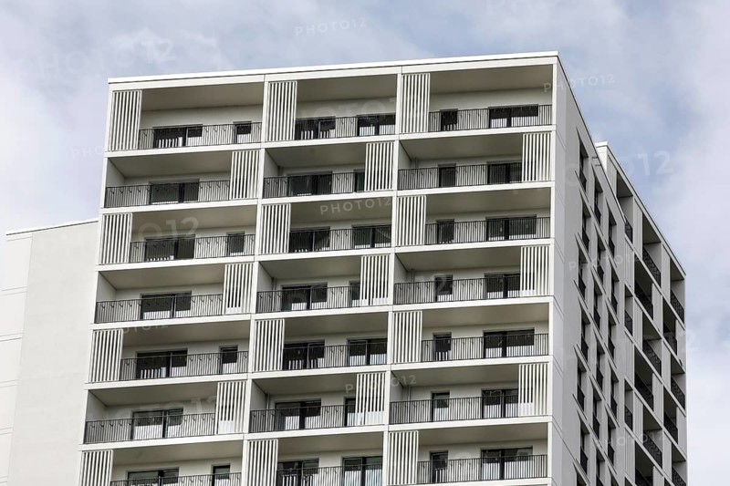 New construction of a high-rise building in Gropiusstadt in the Neukoelln district, 22/08/2022