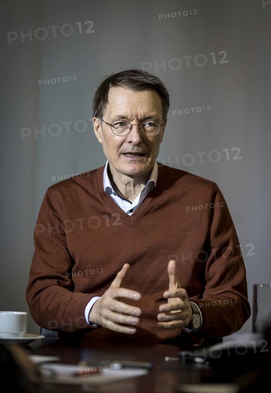 Karl Lauterbach (SPD), Federal Minister of Health, recorded during an interview at the Federal Ministry of Health