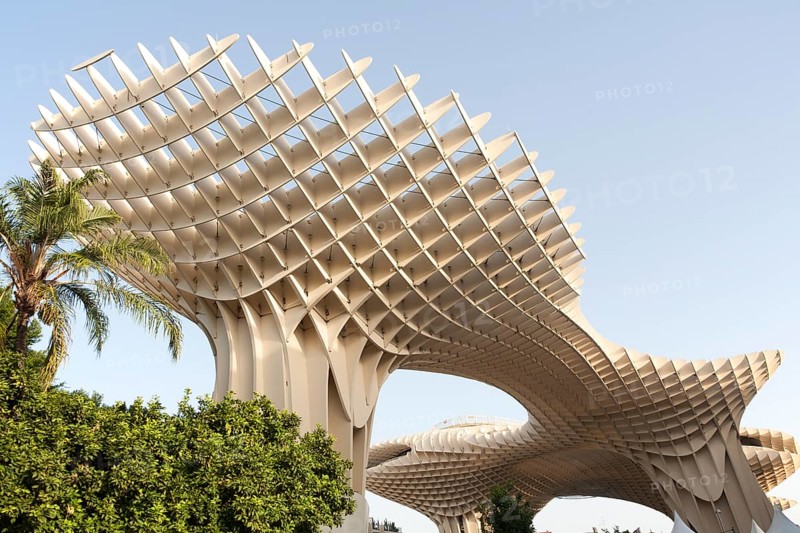 Metropol Parasol wooden structure in La Encarnación square, Seville, Spain designed by architect Jürgen Mayer-Hermann 2011