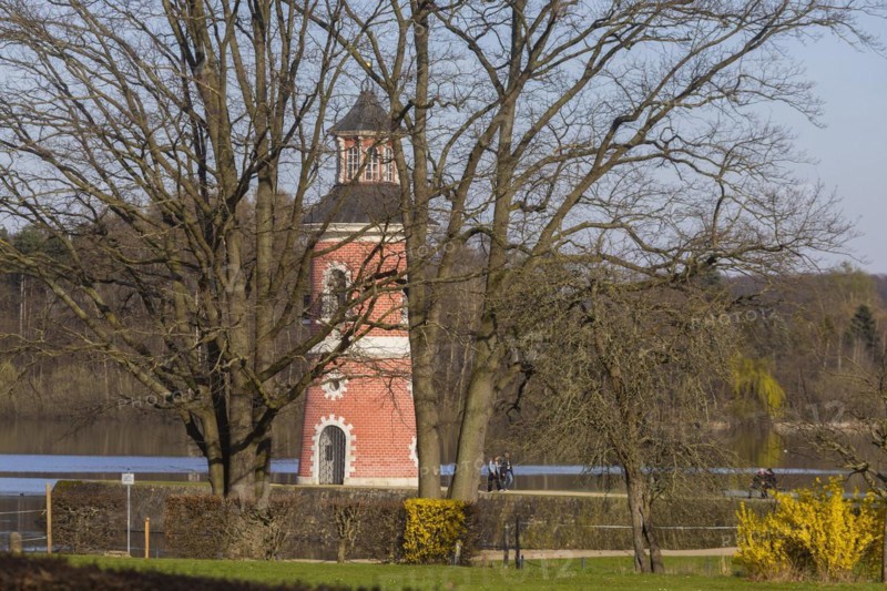 The lighthouse in Moritzburg is an inland lighthouse in Saxony. The staffage structure (folly) was built in the late 18th century as part of a backdrop for re-enacted naval battles (naumachie) . It is the only lighthouse built for this purpose in Germany and is also one of the oldest inland lighthouses in the Federal Republic of Germany, Moritzburg, Saxony, Germany, Europe