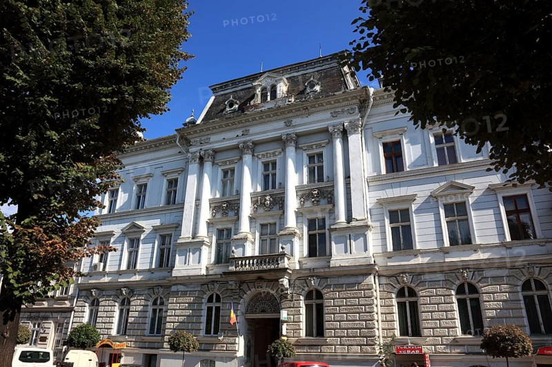 Banat, city of Arad, city centre, historic houses, the magnificent neo-renaissance house, the Csanad Palace, on the town hall square, Romania, Europe