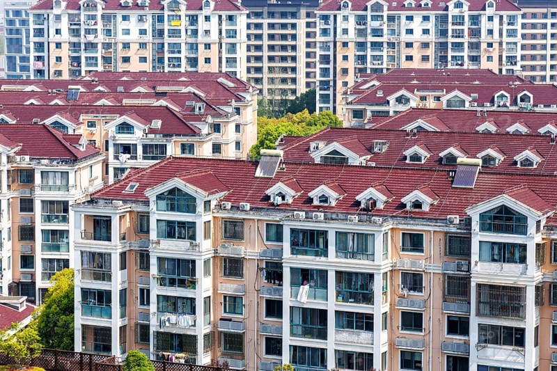 Property Residential buildings as an issue Property crisis Economy in Shanghai, China, Asia