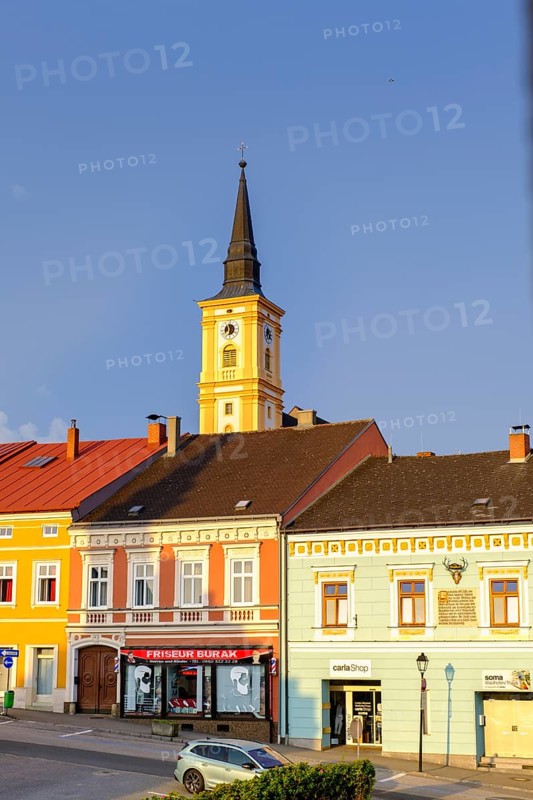 Main square, at the town wall, Waidhofen an der Thaya, Waldviertel, Lower Austria, Austria, Europe