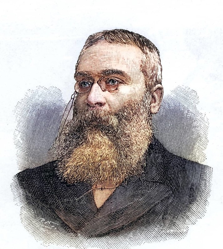 Walter Besant (1836-1901) English social reformer, novelist and editor, born in Portsmouth, Hampshire, First Chairman of the Society of Authors, Historical, digitally restored reproduction from a 19th century original, Record date not stated