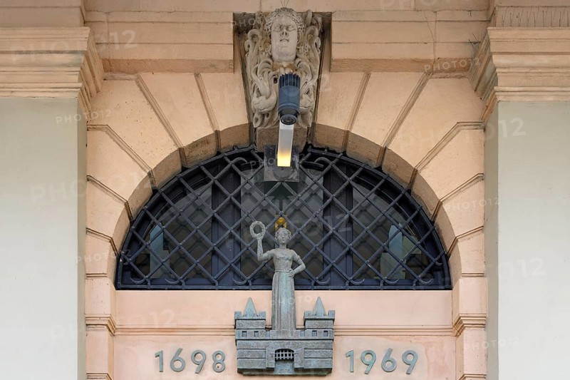 City Hall entrance, Alter Markt, Magdeburg, Saxony Anhalt, Germany, Europe