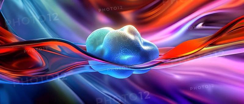 Three dimensional render of cholesterol in blood stream, AI generated