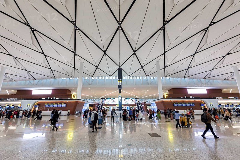 Terminal of Tianfu Airport (TFU) in Chengdu, China, Asia