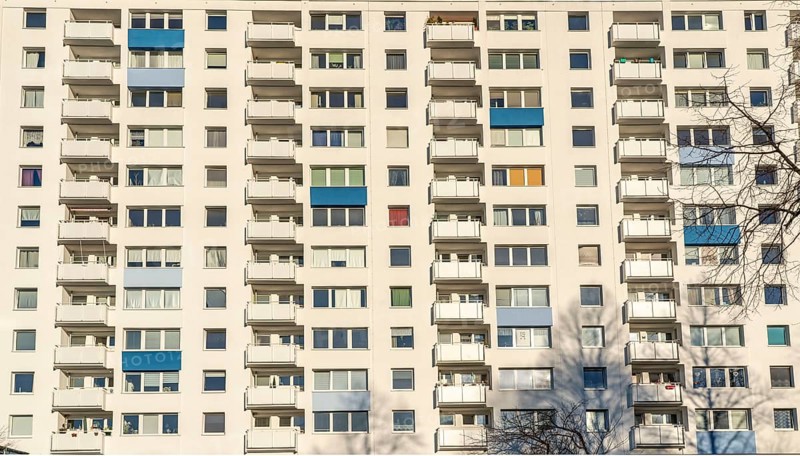 Residential tower block, 12 floors, rental flat, Hobeinsenstrasse 6a, Essen-Holsterhausen, Essen, North Rhine-Westphalia, Germany, Europe